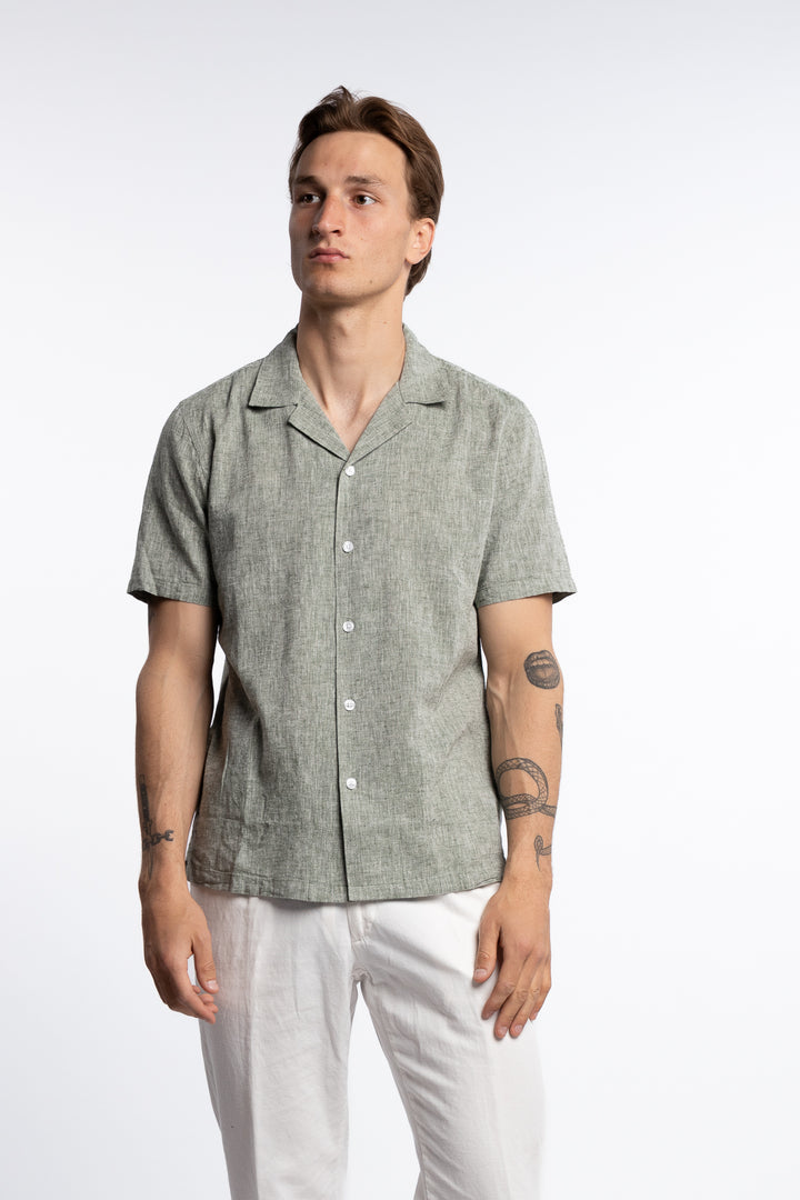 Casual Linen Blend Resort S/S Army