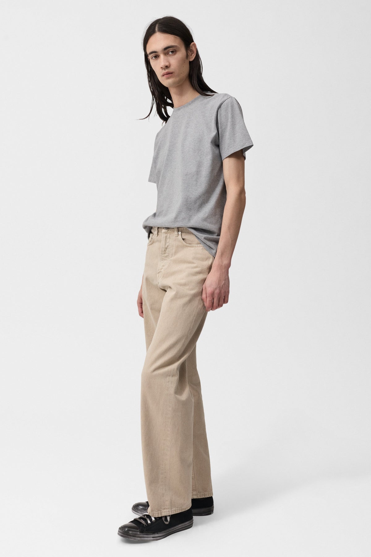 Barnes High-Rise Wide Fit Jeans Faded Porcelain - modellbilde