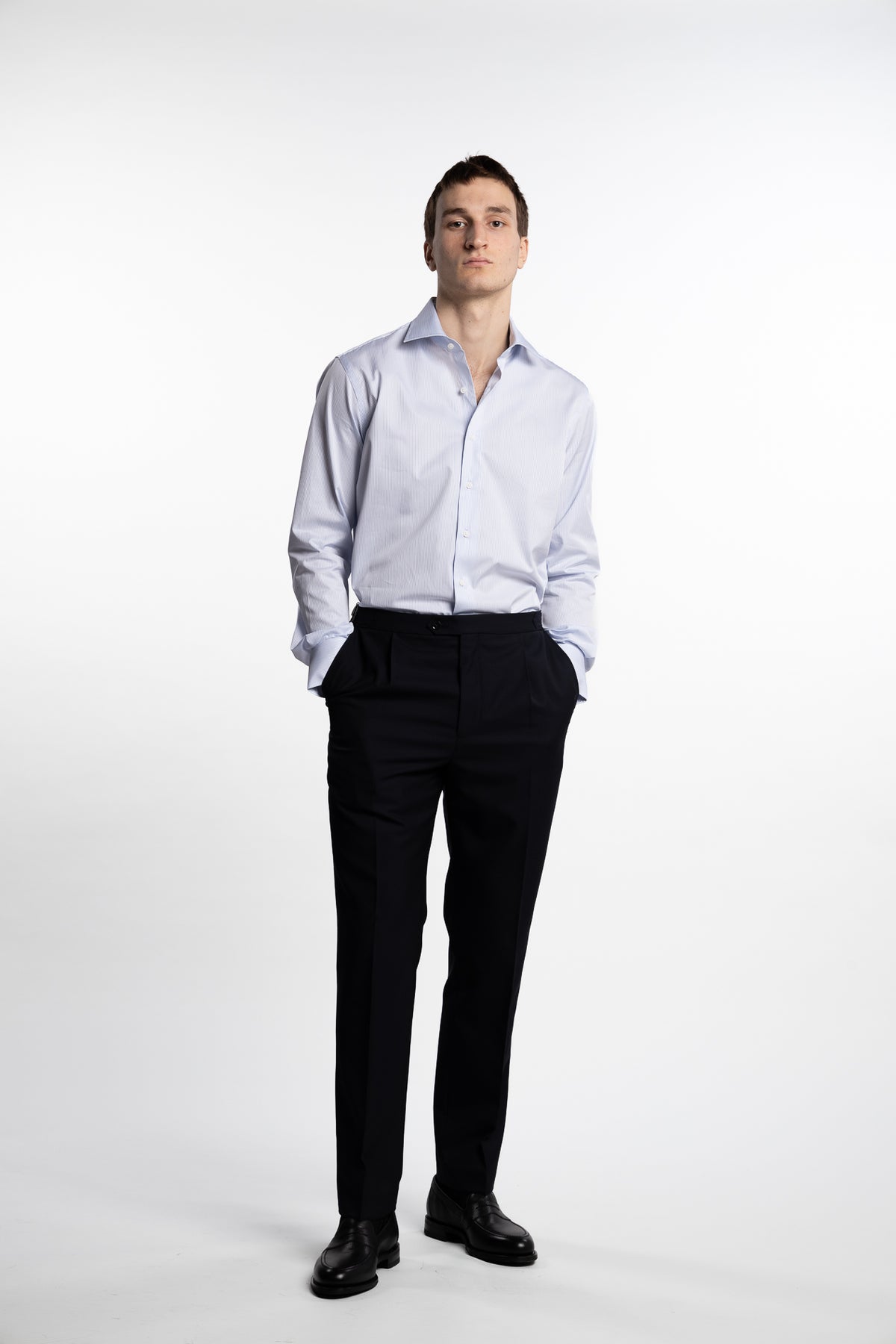 Cotton Shirt Blue Stripe