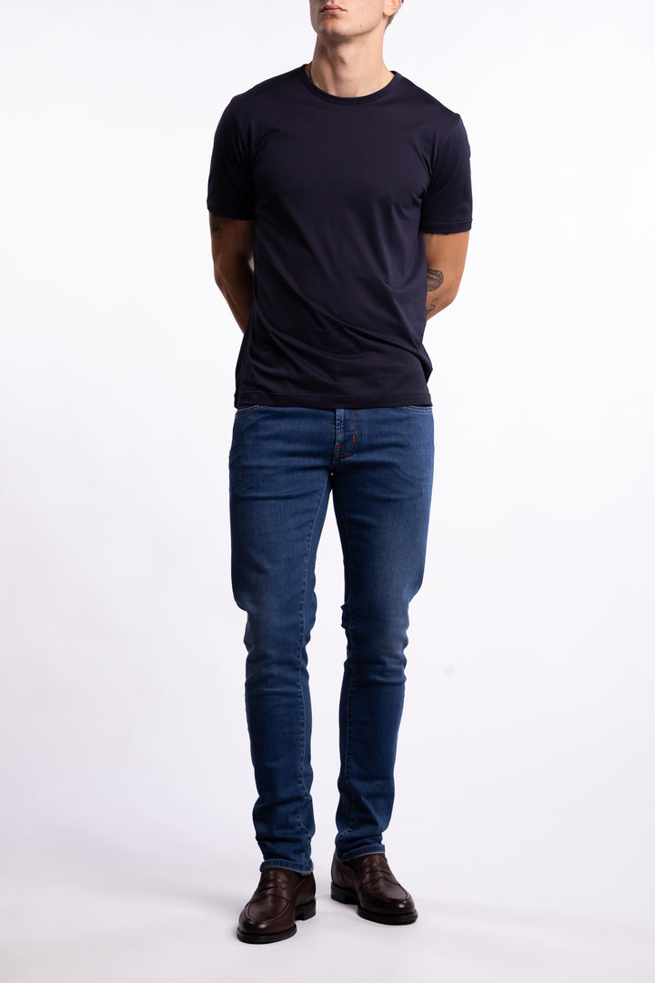 Leonardo Slim Fit Superstretch Jeans Chiaro Denim Blue