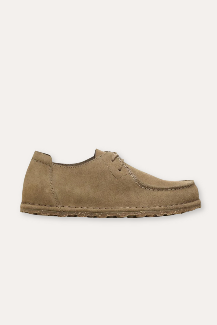 Women's Utti Lace Suede Leather- Gray Taupe