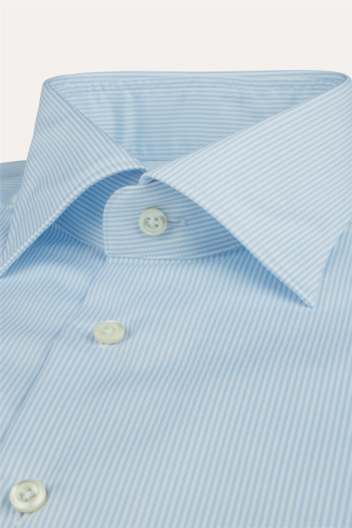 Slimline Pinstriped Twill Shirt Light Blue