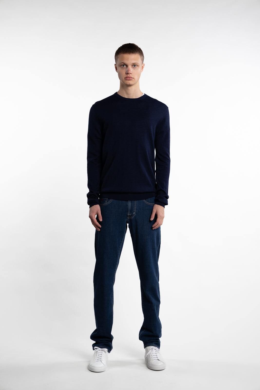 Alfredo Merino Wool Jumper Dark Navy