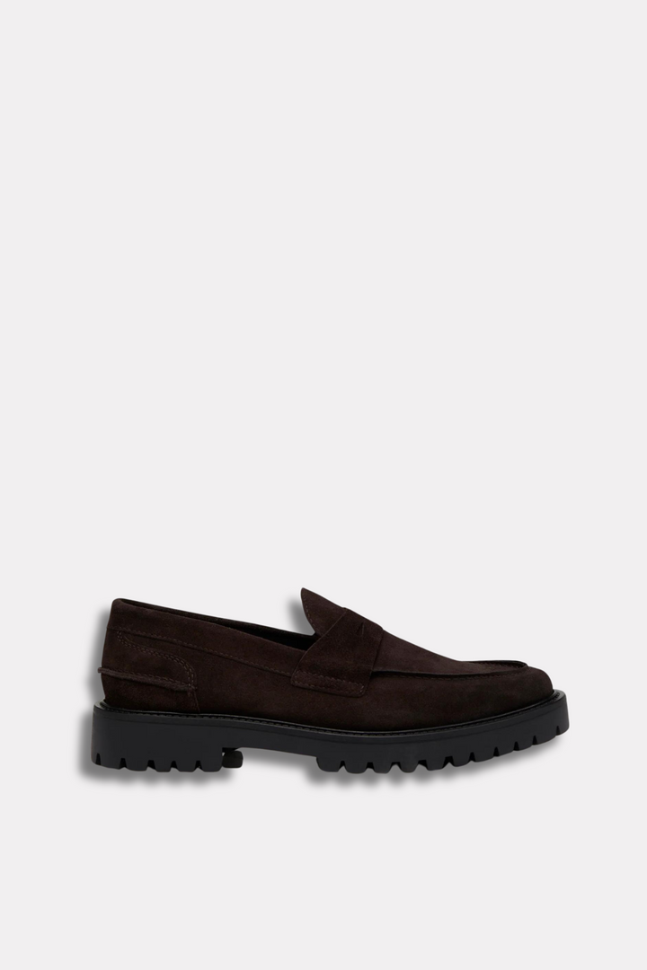 Aaron Penny Loafer Brown Suede