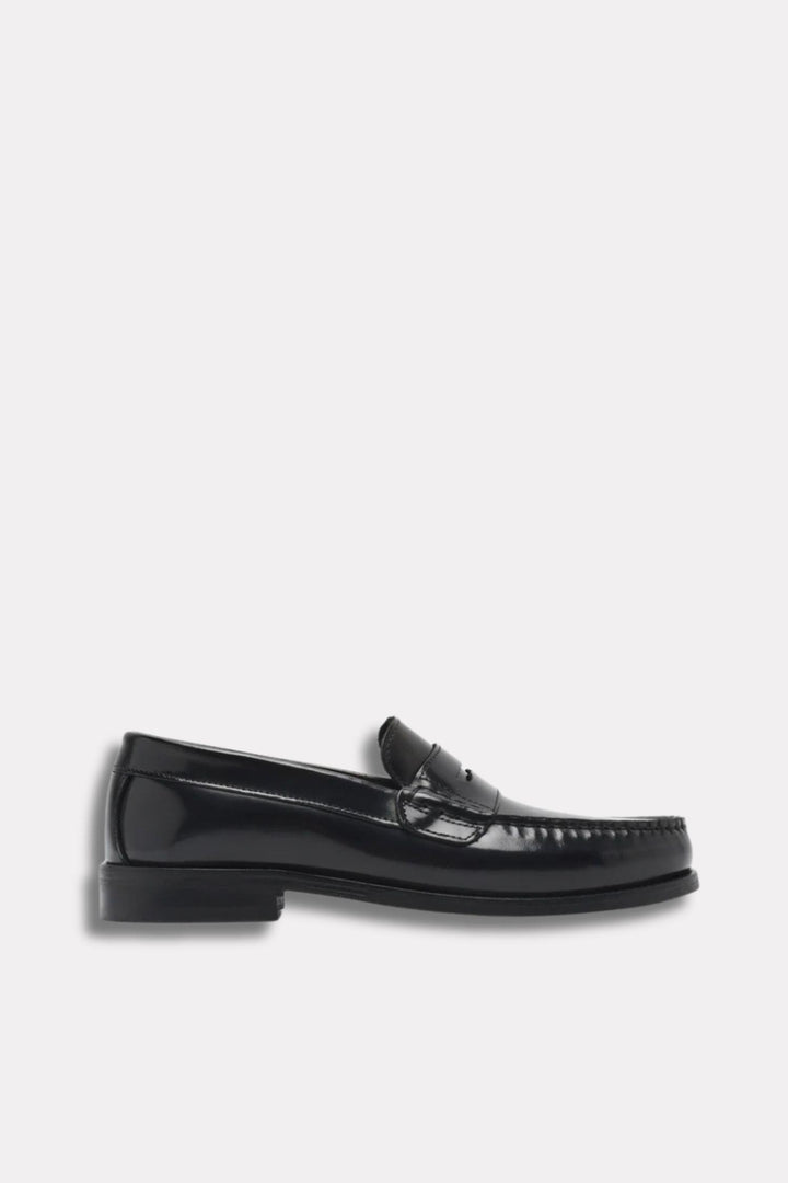 Miles Penny Loafer - Black Polido