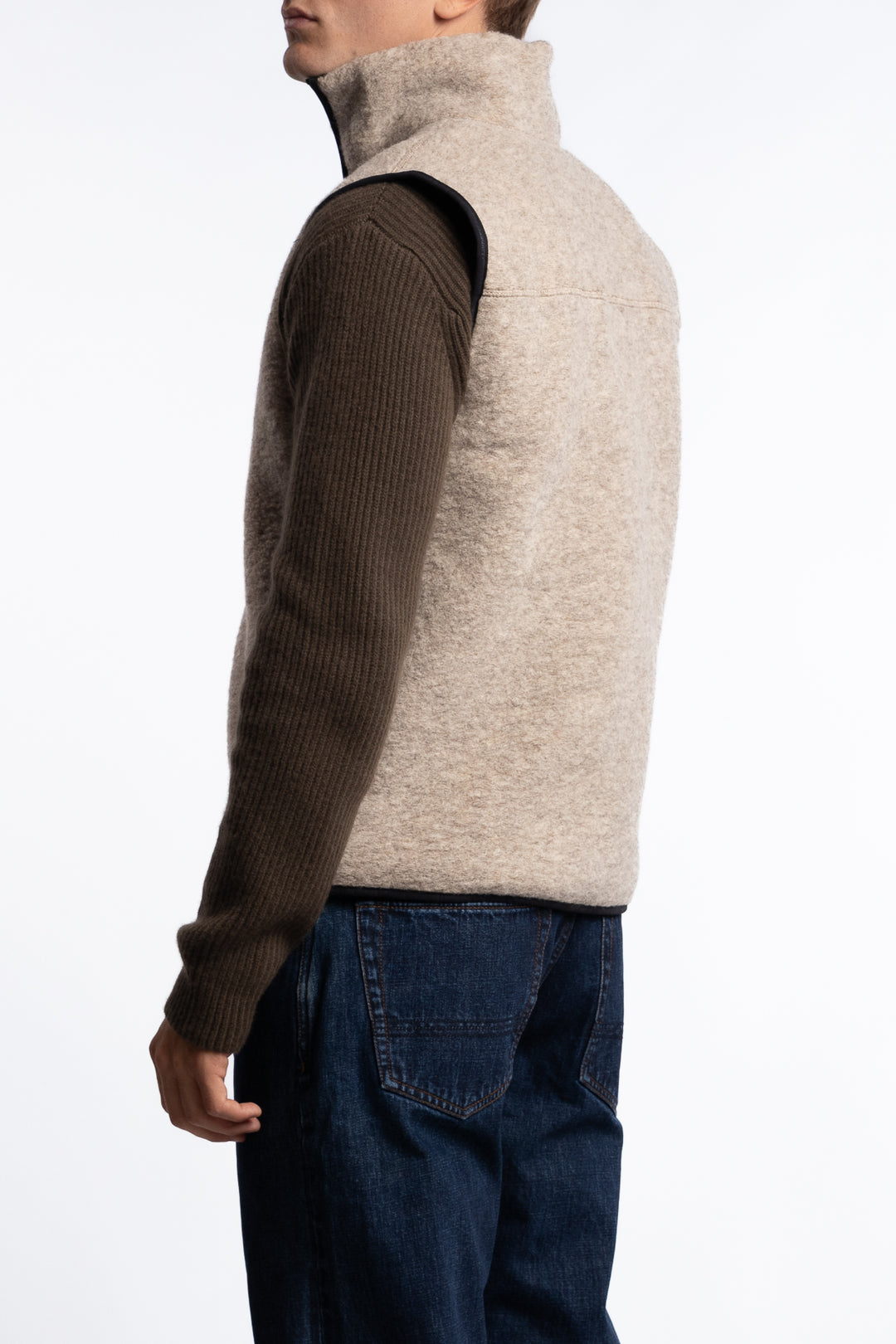 Duncan Wool Fleece Vest Moonbeam
