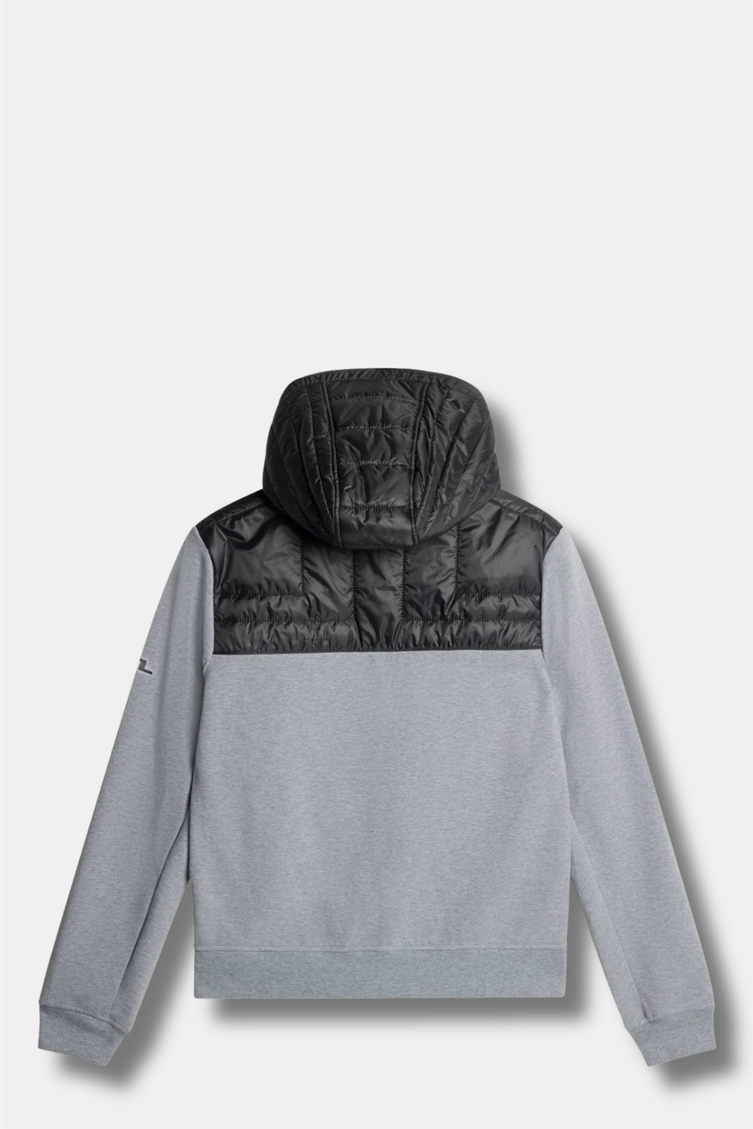 Seth Hybrid Zip Hood Medium Grey Melange