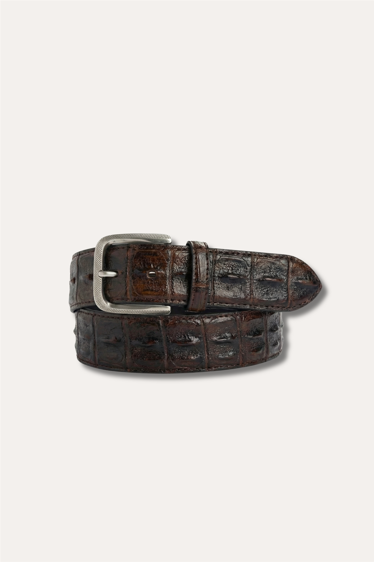 Crocodile Leather Belt Brown/Blue/Green