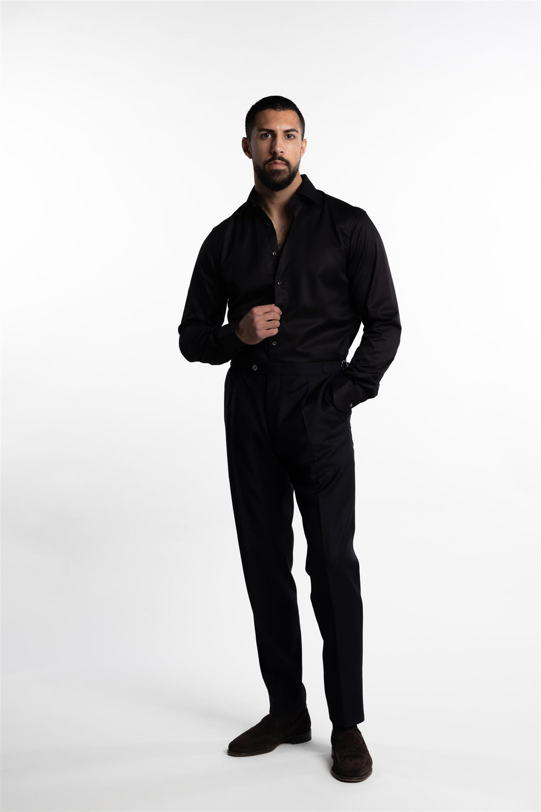 Slimline Twill Shirt Black