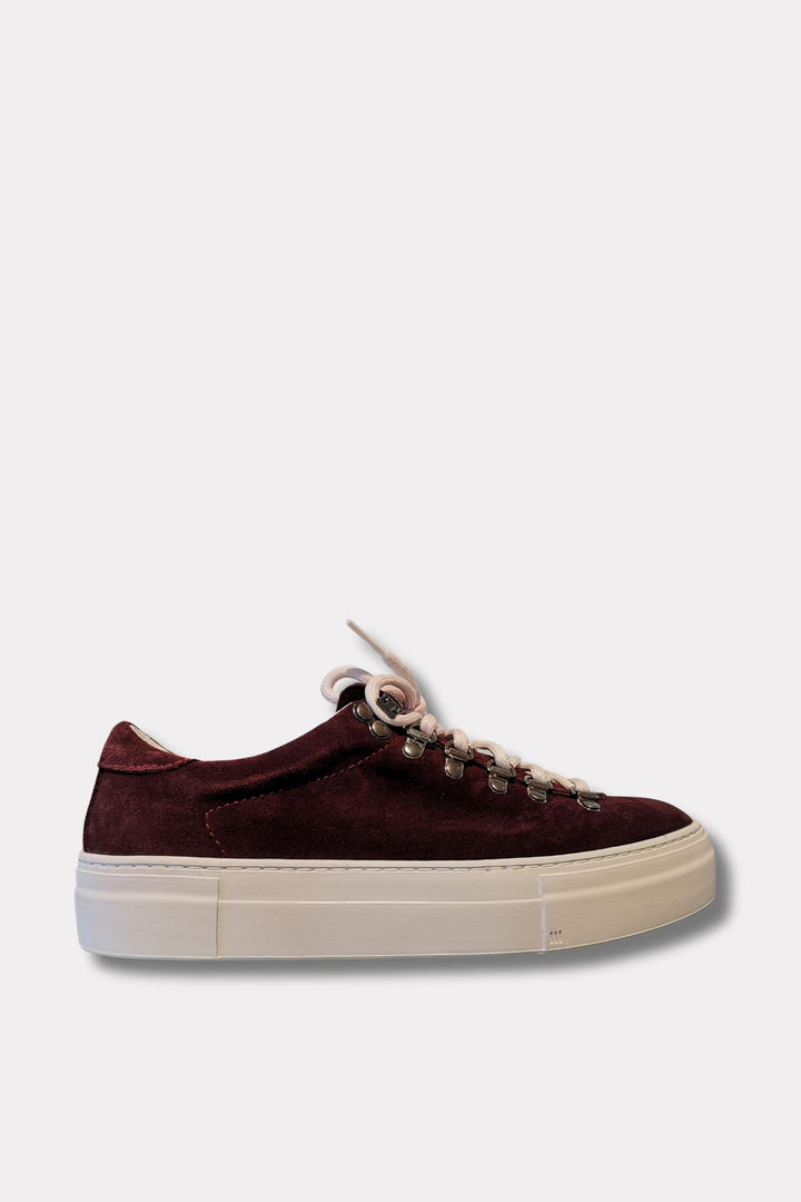 W Marostica Low Platform- Dark Cherry Suede