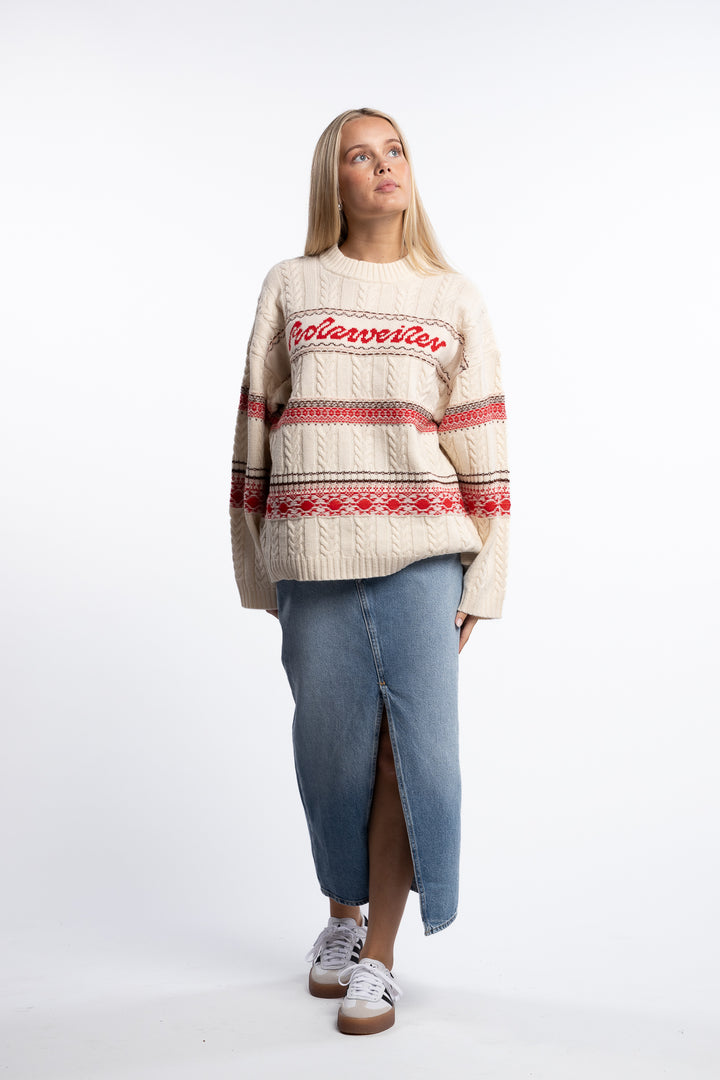 Holzweiler Logo Sweater- Red Mix