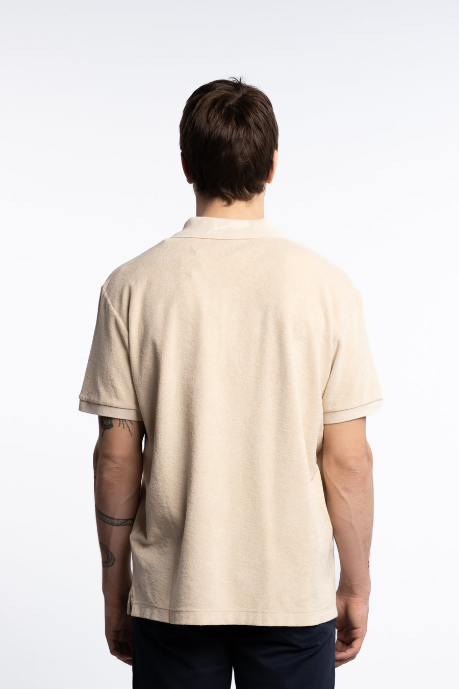 Terrycloth Cotton Polo Beige