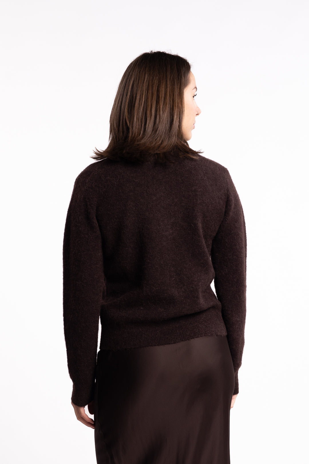 Nor Short Cardigan 7355 - Black Coffee
