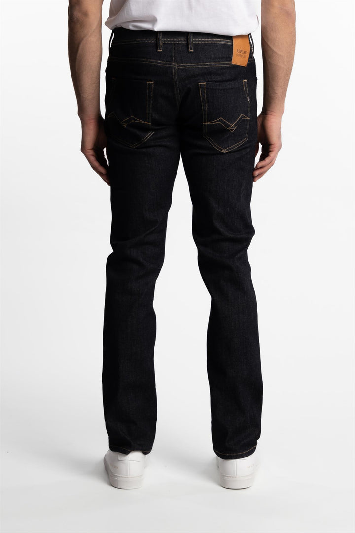 Grover Straight Fit Jeans Hyperflex Re-Used Raw Denim Black