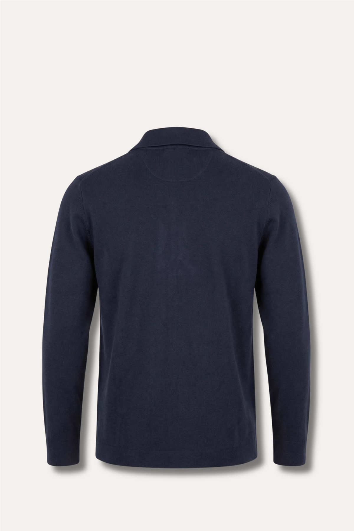 Knitted Cotton Shirt Jacket Navy