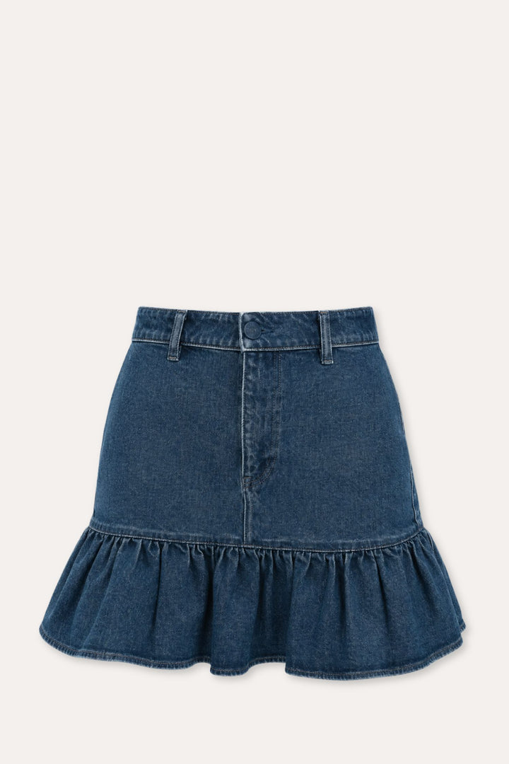 Kajsa Denim Skirt- Denim Medium Wash