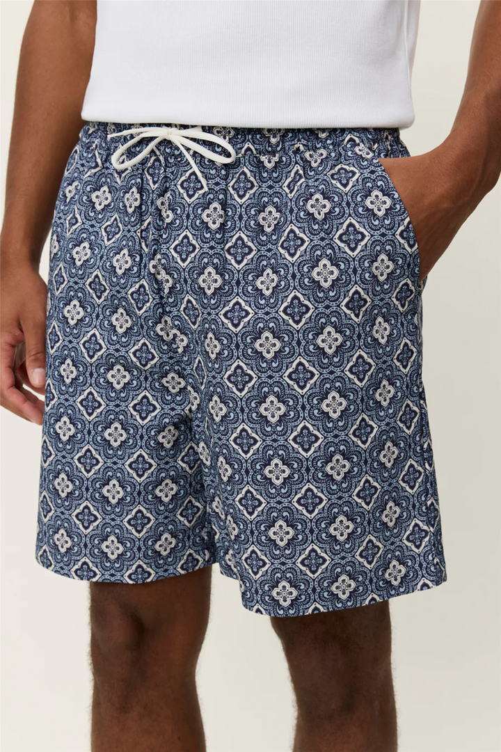 Harry Arabesque AOP Shorts Blue Fog