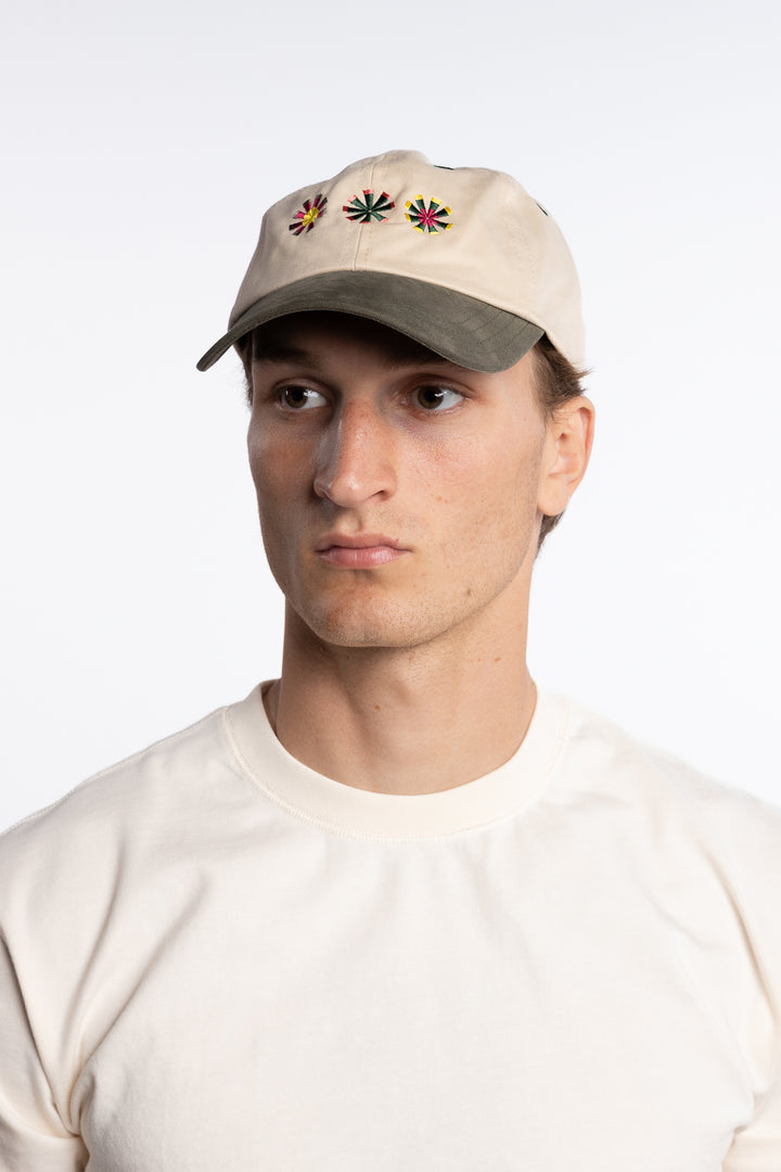 Kantha Suns Baseball Cap Cream & Lovat