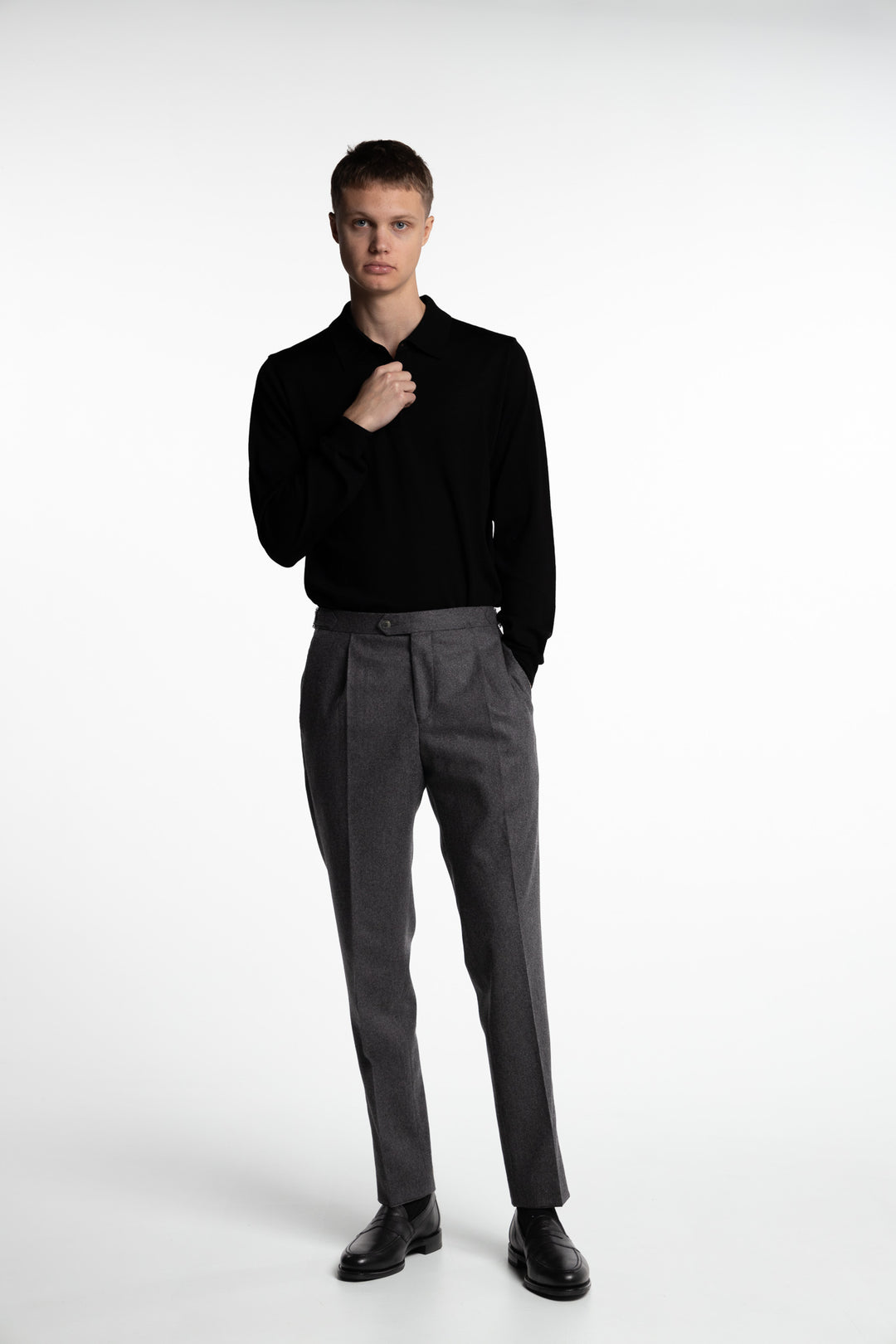 Prato Flannel Trousers Sting Grey