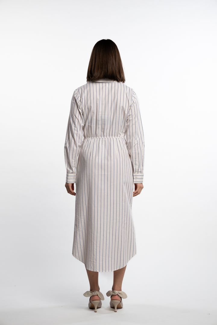 Livia Dress- Cream Stripe