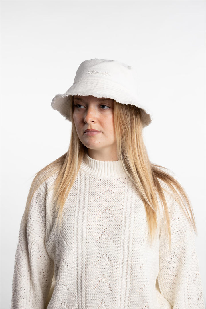 Pafe Linen Bucket Hat- White