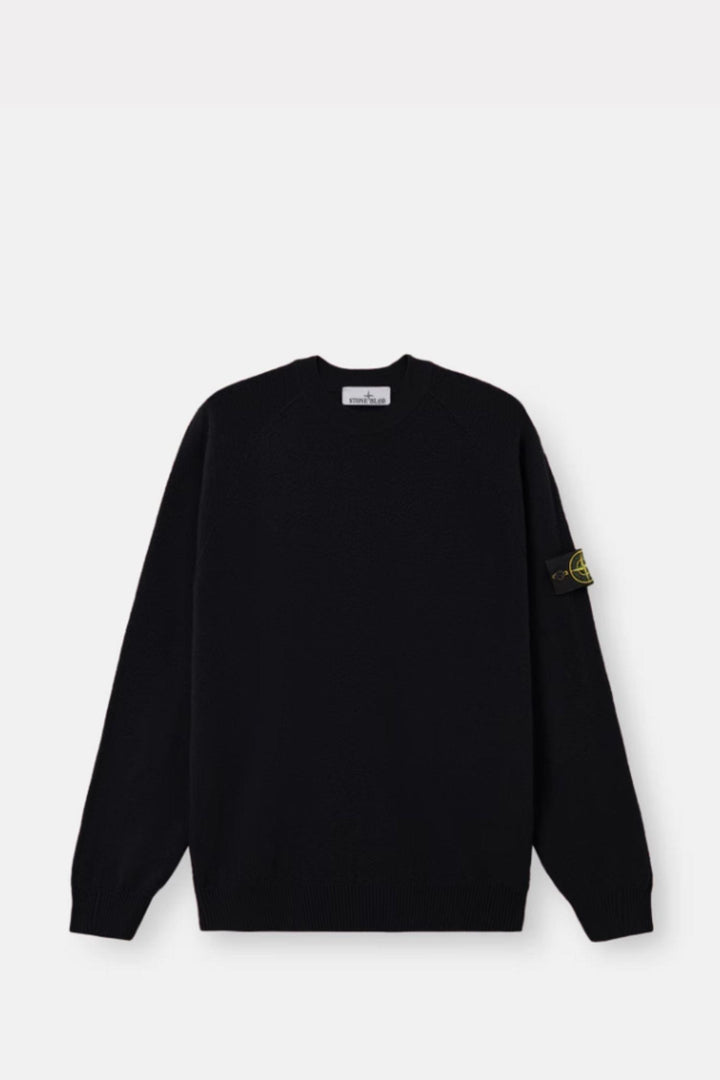 Loose-Fit Crewneck Jumper With Raglan Sleeves Navy