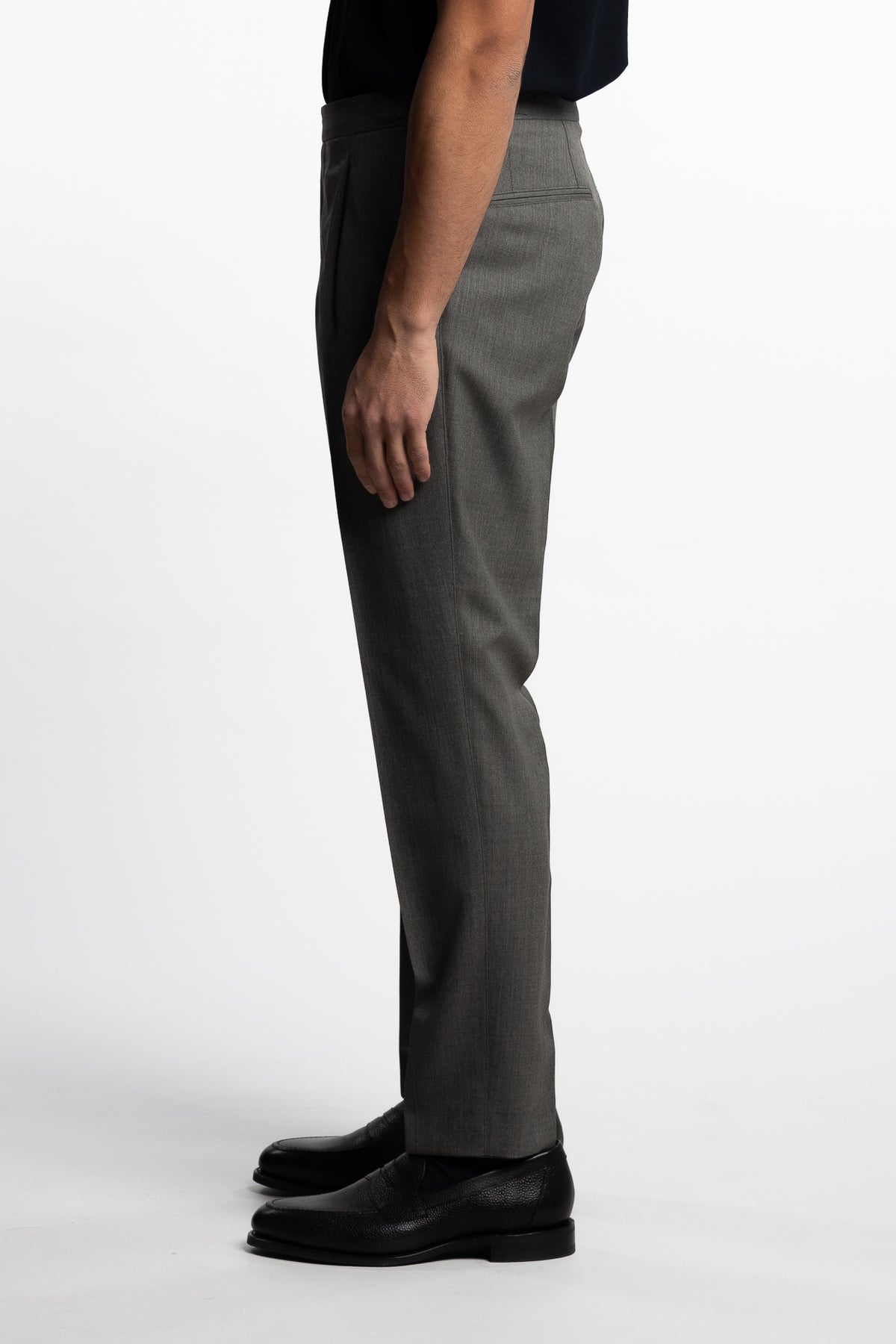 Prato Pleated Wool Trouser Mint Green