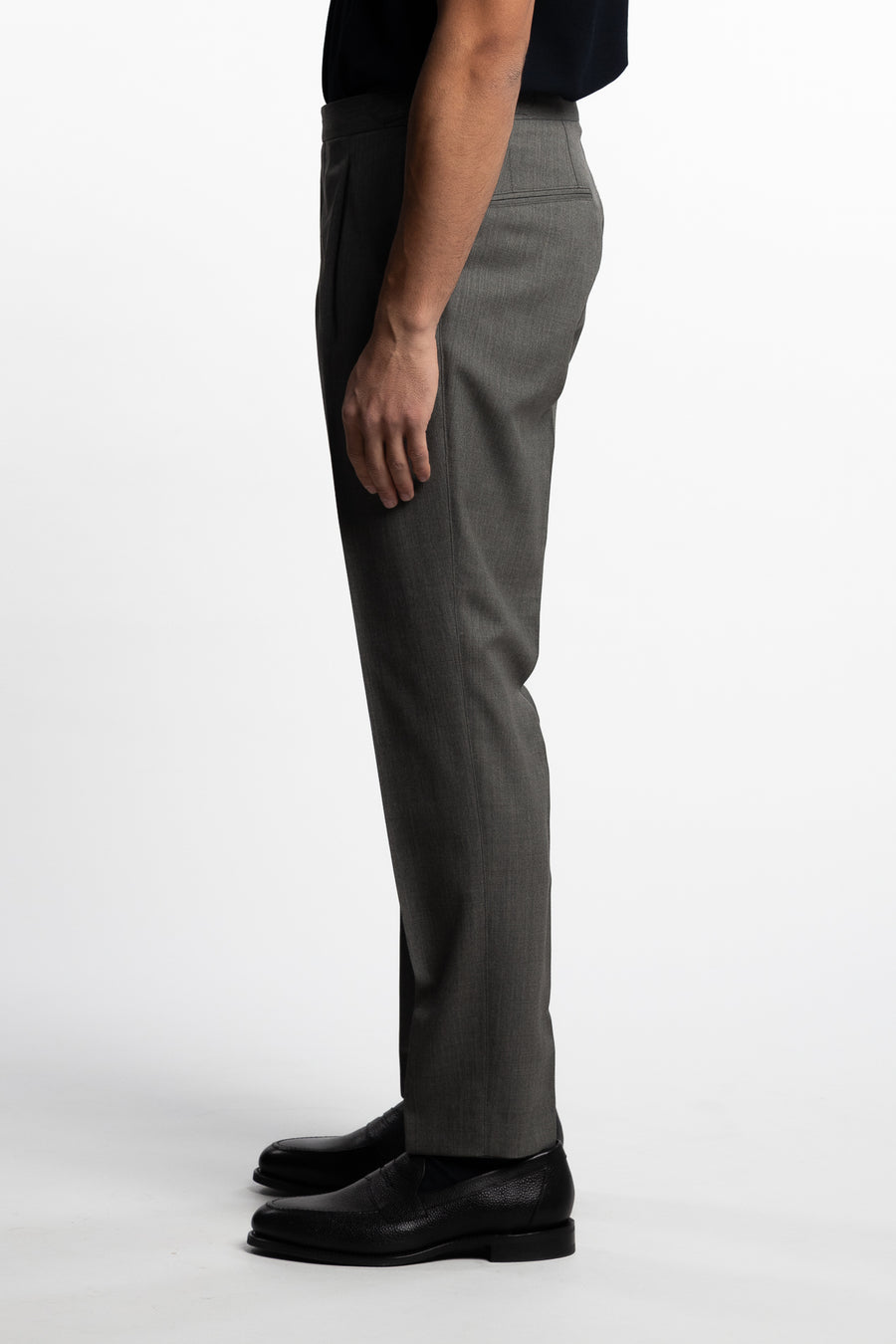 Prato Pleated Wool Trouser Mint Green