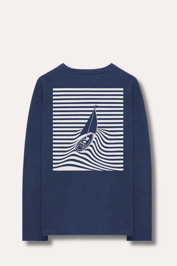 Wind Long Sleeve Washed Navy