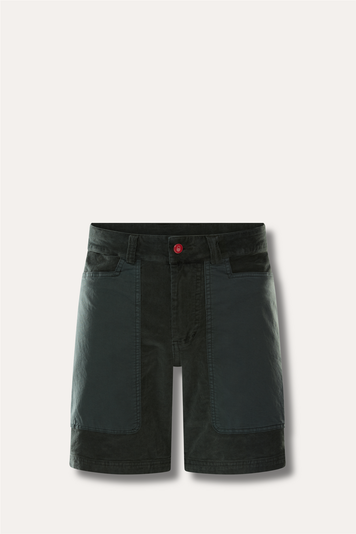 Blocked Corduroy Shorts Aurora Green