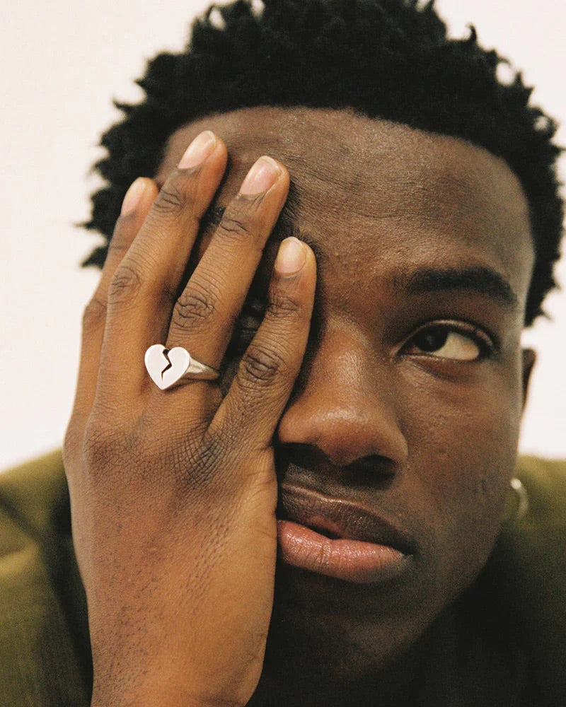 Broken Heart Ring Silver