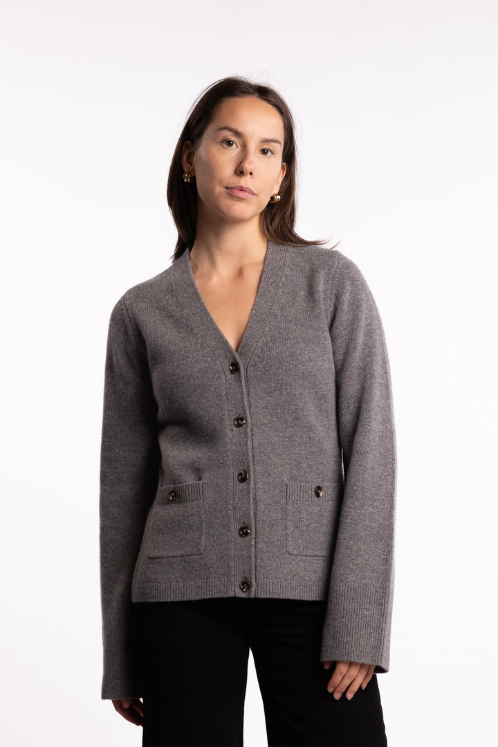 Adele Cardigan - Mid grey