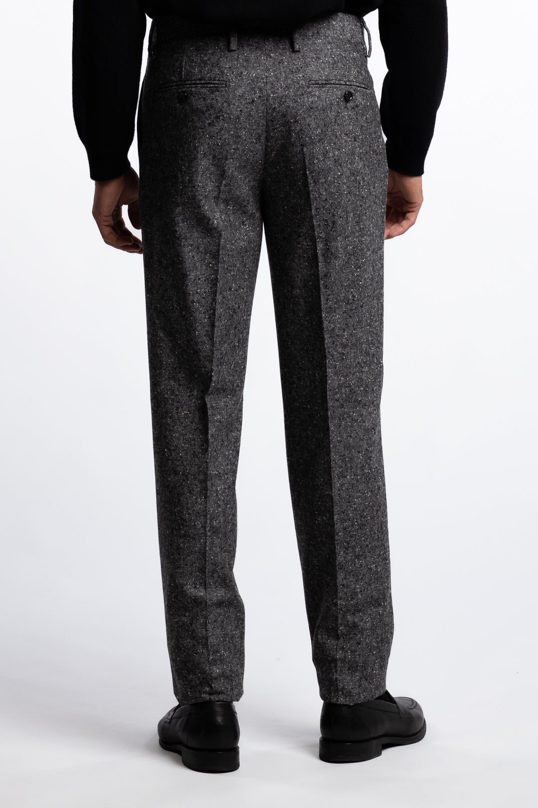 Wool Regular Fit Trousers Dark Grey