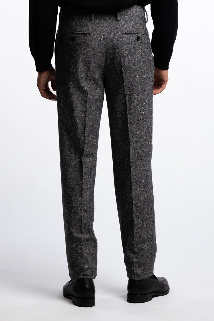 Wool Regular Fit Trousers Dark Grey