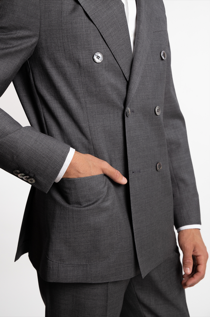 Vicenza DB Tropical Wool Blazer Grey