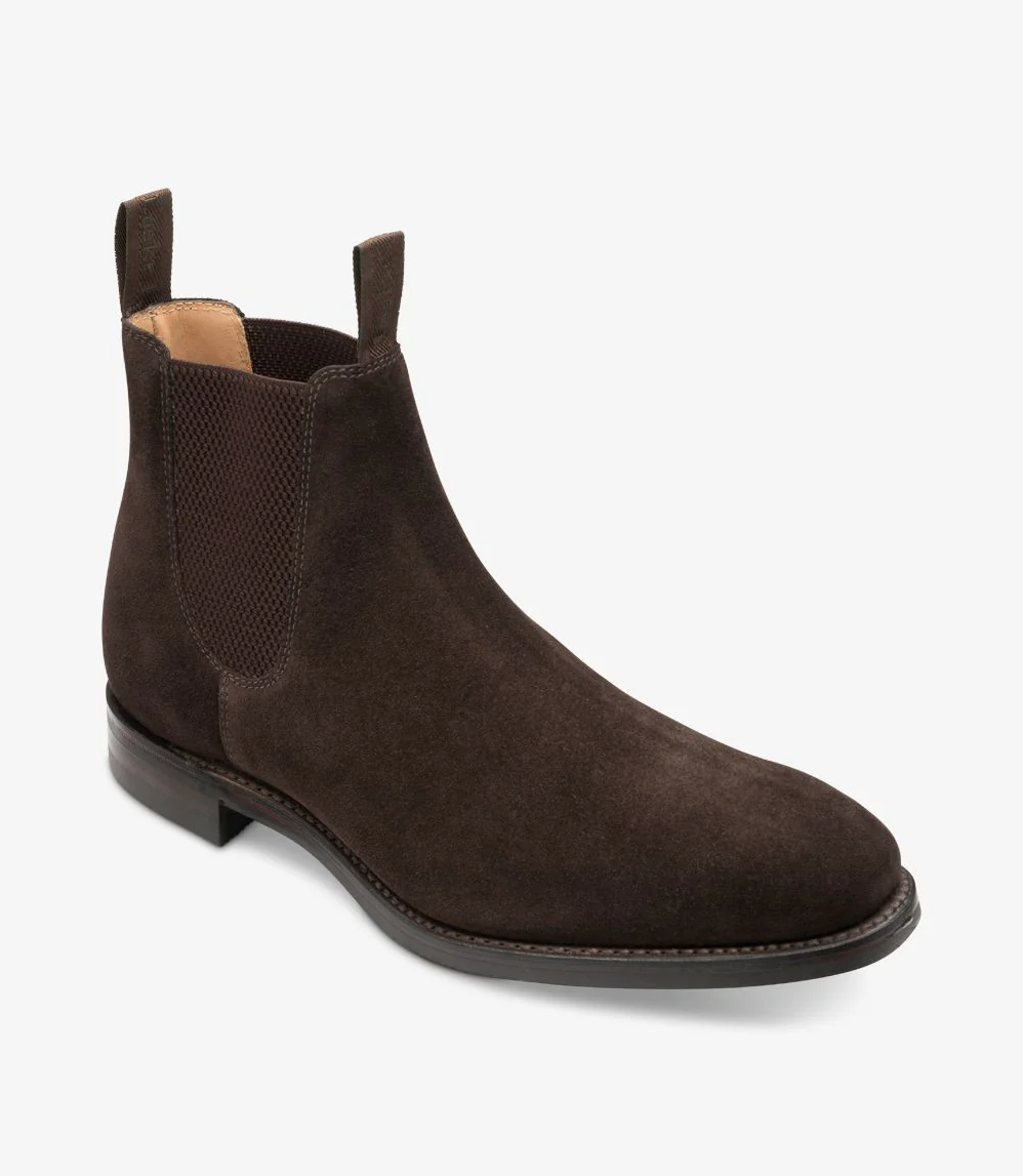 Chatsworth Chelsea Boot Dark Brown Suede