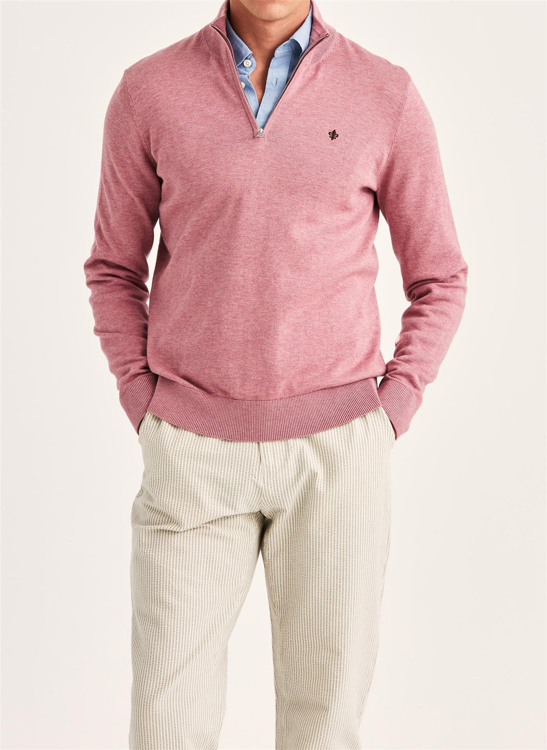 Riley Half Zip Pink