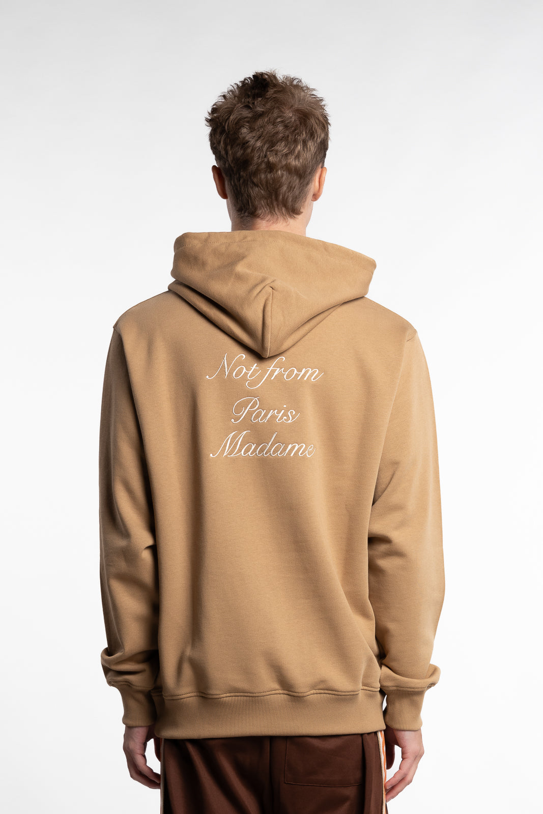 Le Hoodie Slogan Calligraphy Beige