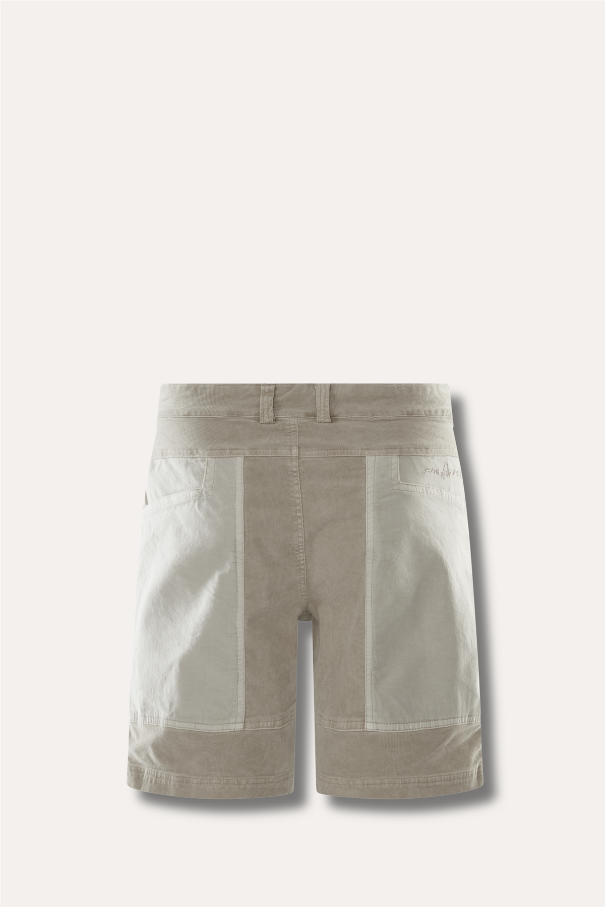 Blocked Corduroy Shorts Feather Gray