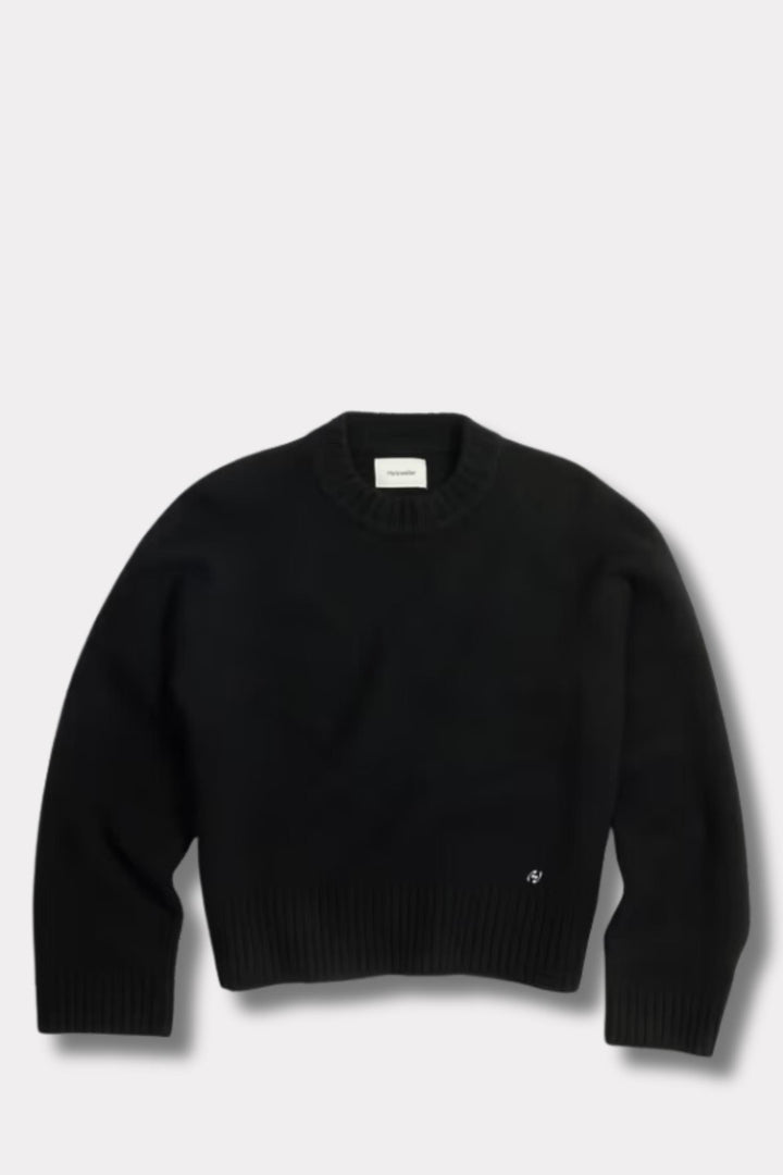 W. Wool Crew- Black