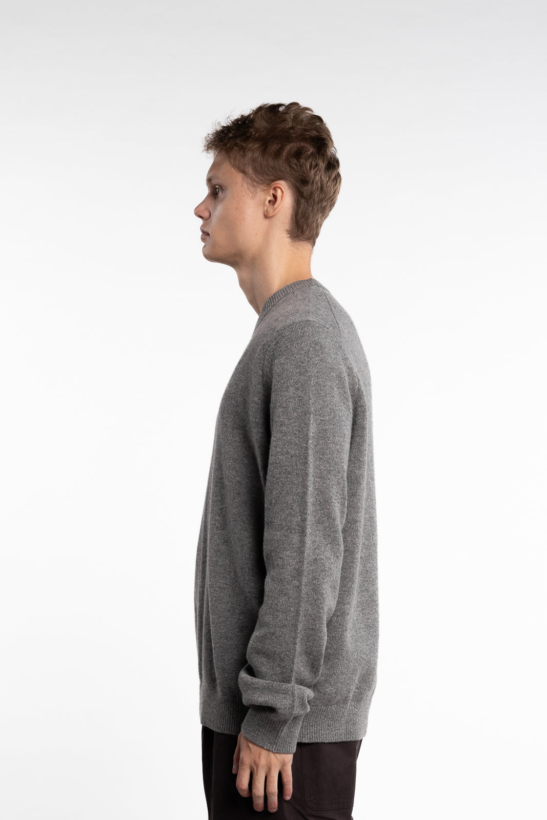 Isak Knit Sweater Dark Grey Melange