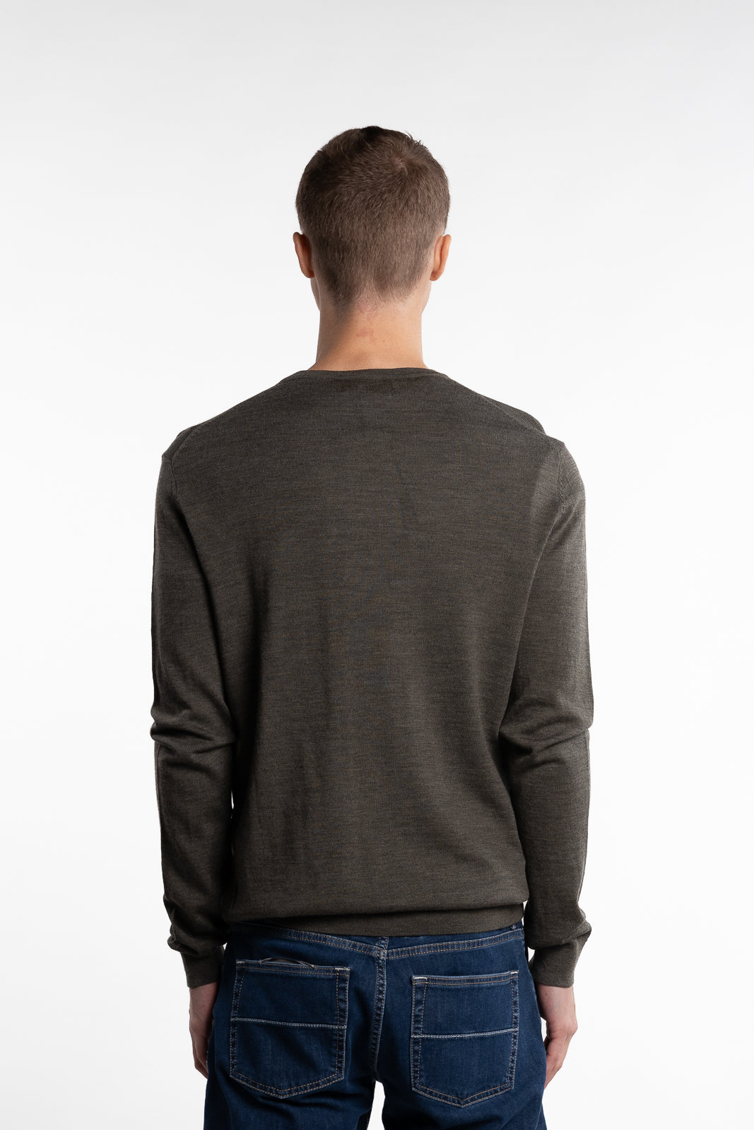 Alfredo Merino Wool Jumper Army Melange