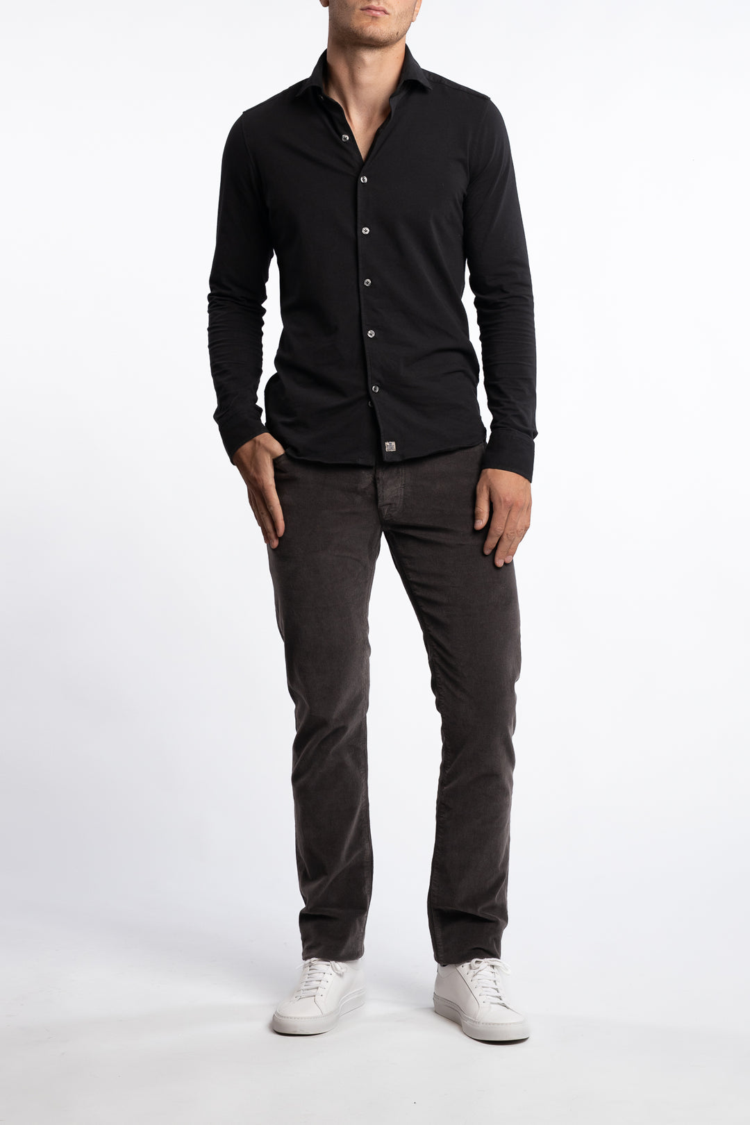 Bard Corduroy Slim Fit Trousers Grey