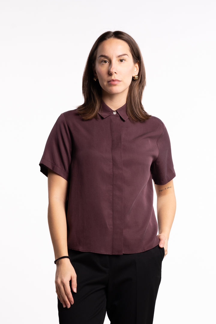 Mina SS shirt 14028 - Fudge