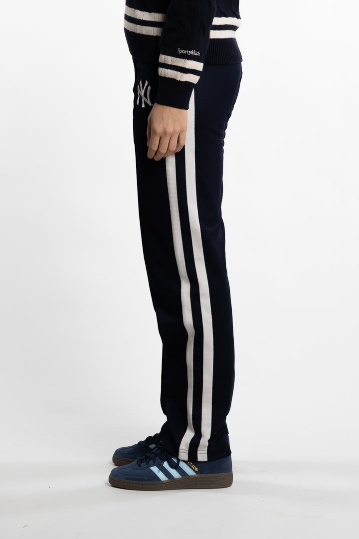 Yankees Serif Track Pants - Navy White