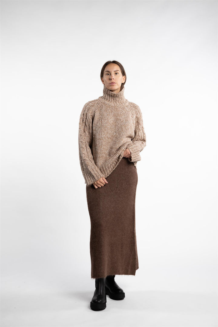 Echo Turtleneck- Brown Mix