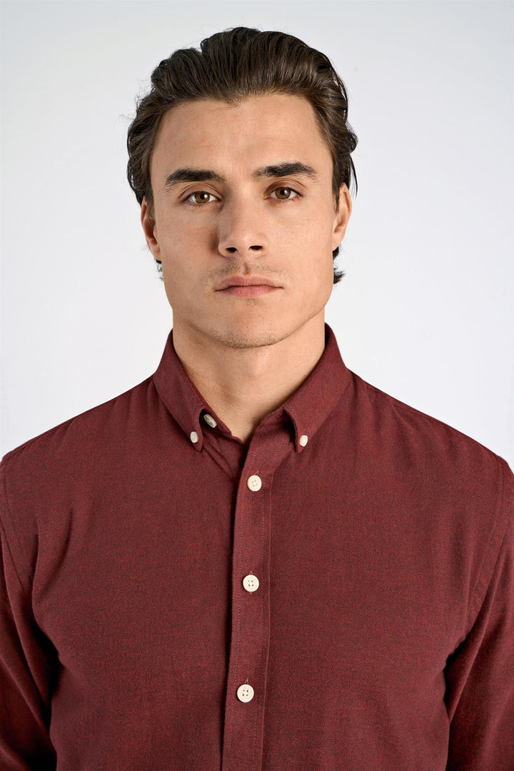 Flannel Shirt Burgundy