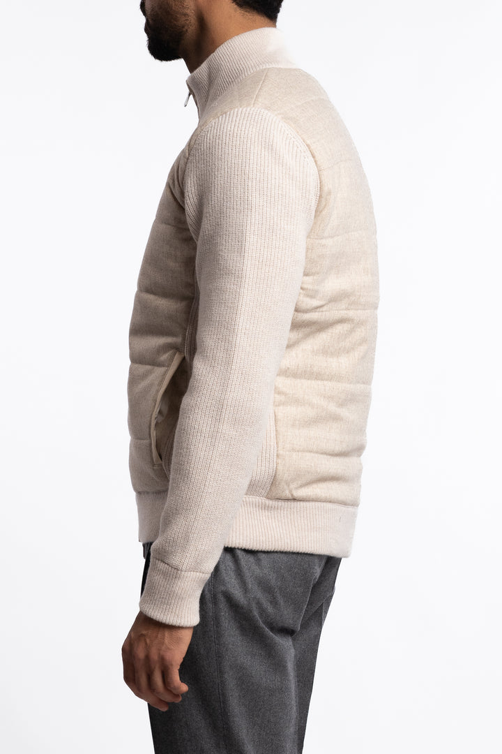Super Geelong And Flannel Wool Jacket Cream