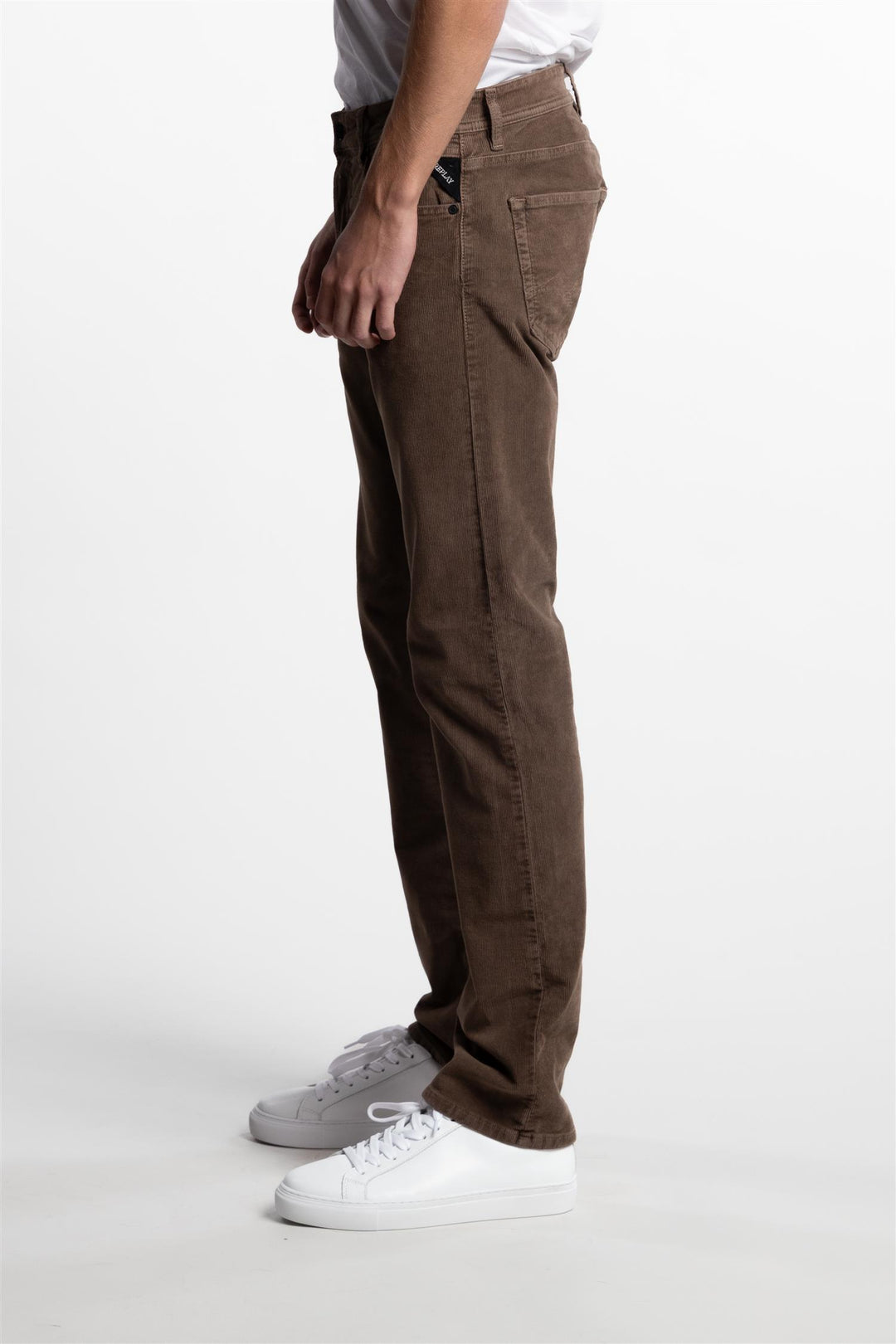 Grover Straight Fit Corduroy Trousers Brown