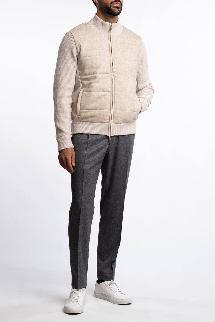 Super Geelong And Flannel Wool Jacket Cream